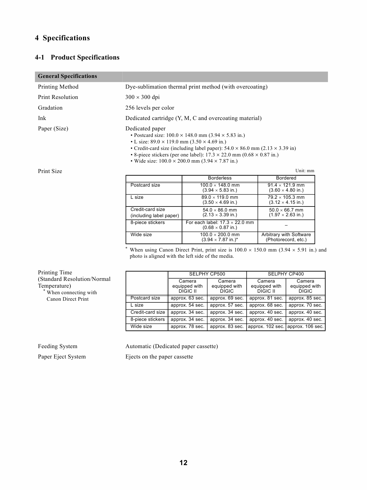 Canon SELPHY CP400 Service Manual-5